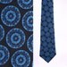 Mens CIRCLE Tie . 70s Vintage Blue Retro Wide Tie Bohemian Urban Casual Neckwear Boyfriend Gift