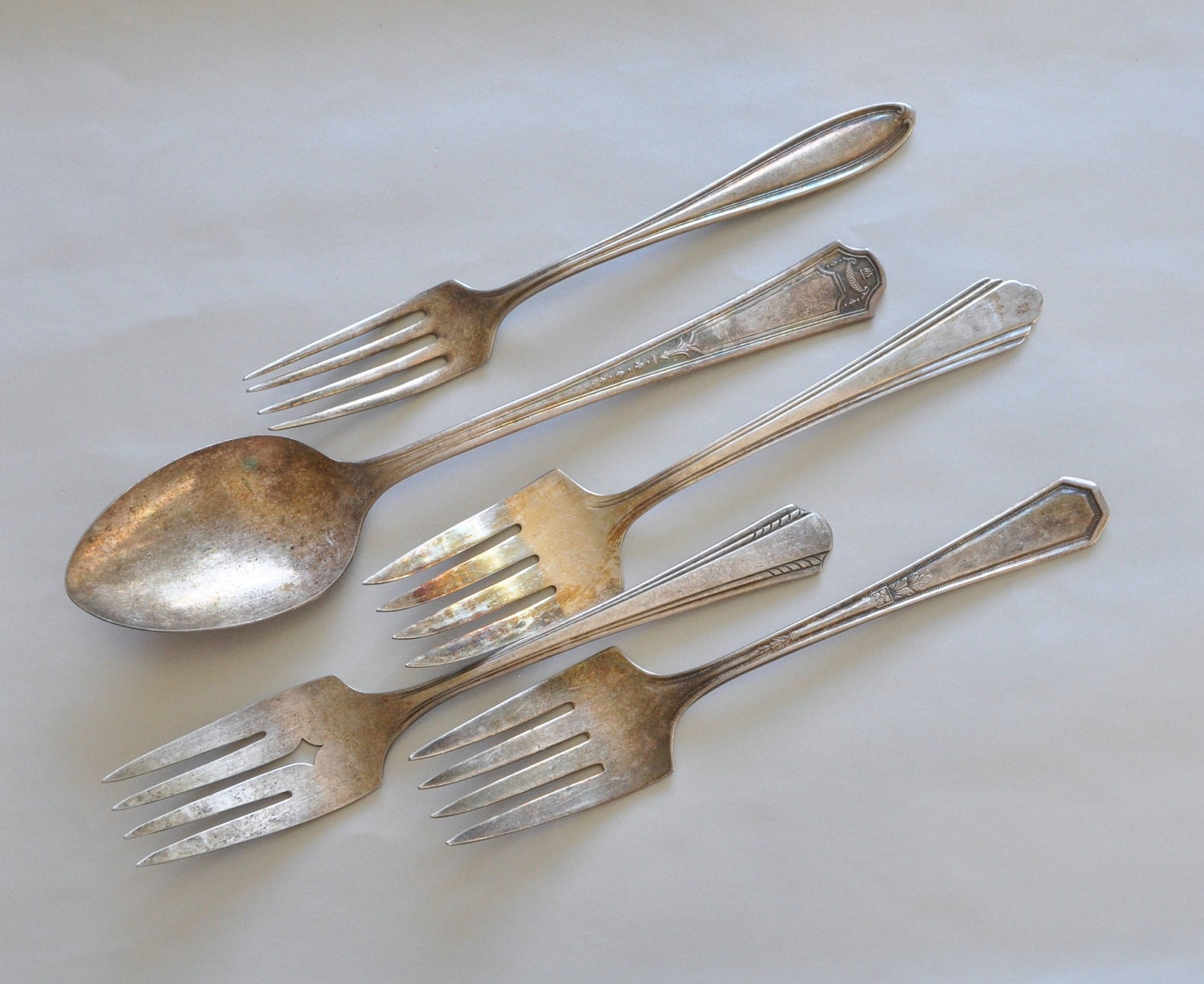 Old Silver Forks Vintage Silverware For Crafts Jewelry Making