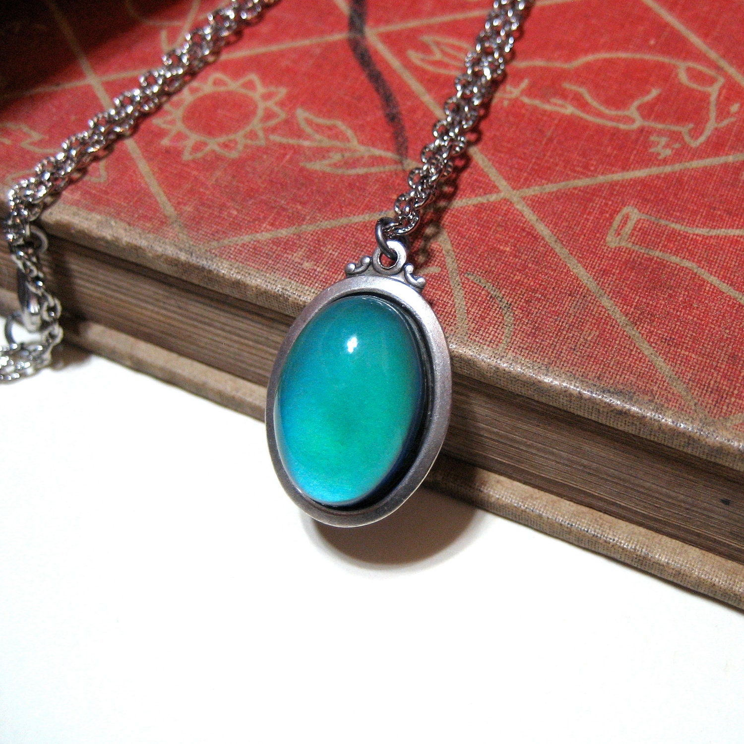 Mood Necklace Antiqued Silver Antique Silver Color