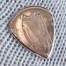 Guitar Pick - Handmade Coin Pick made with a Vintage 1968 - Irish 1d Large Copper Penny