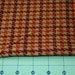 Vintage Corduroy Fabric houndstooth plaid cotton corduroy Rust scarlet tan brown 1950s 36 inch wide apparel decor Fabric 1.5 yds