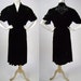 40s Velvet Dress / As Is / Voided Velvet / XL