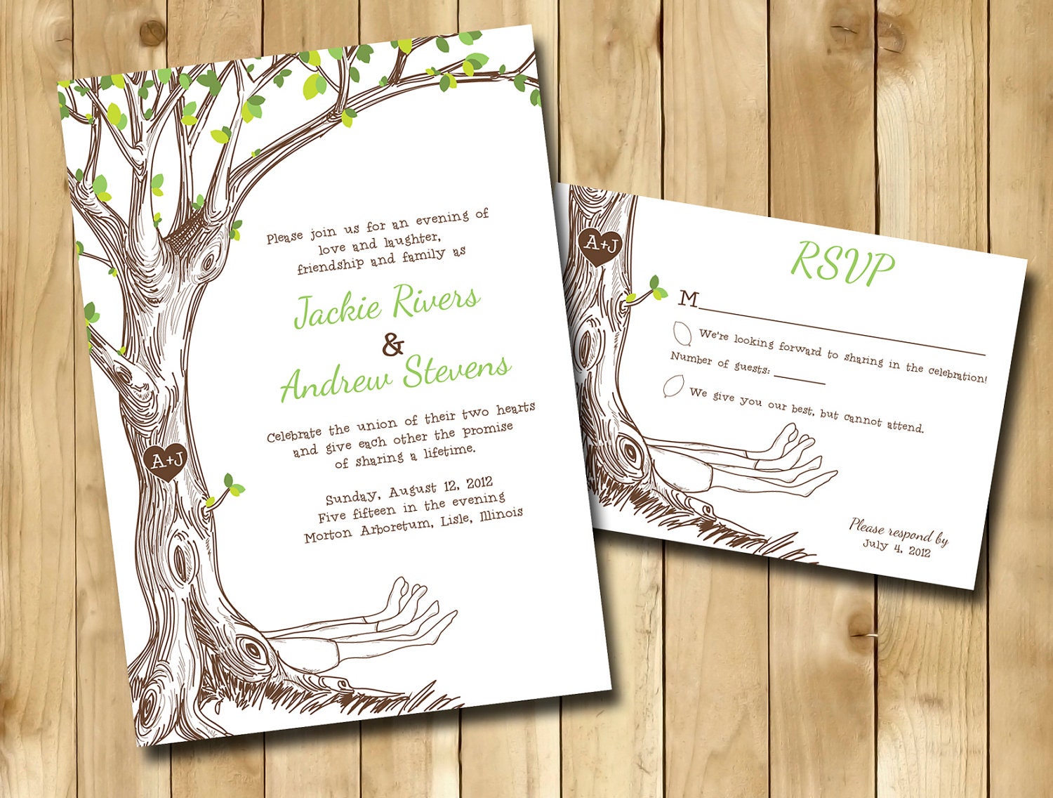 Tree Wedding Invitations 4