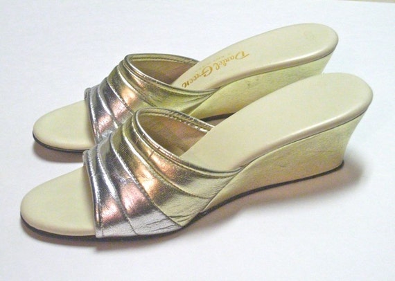 Vintage Metallic Gold and Silver Slippers / by TheWayTheyWore