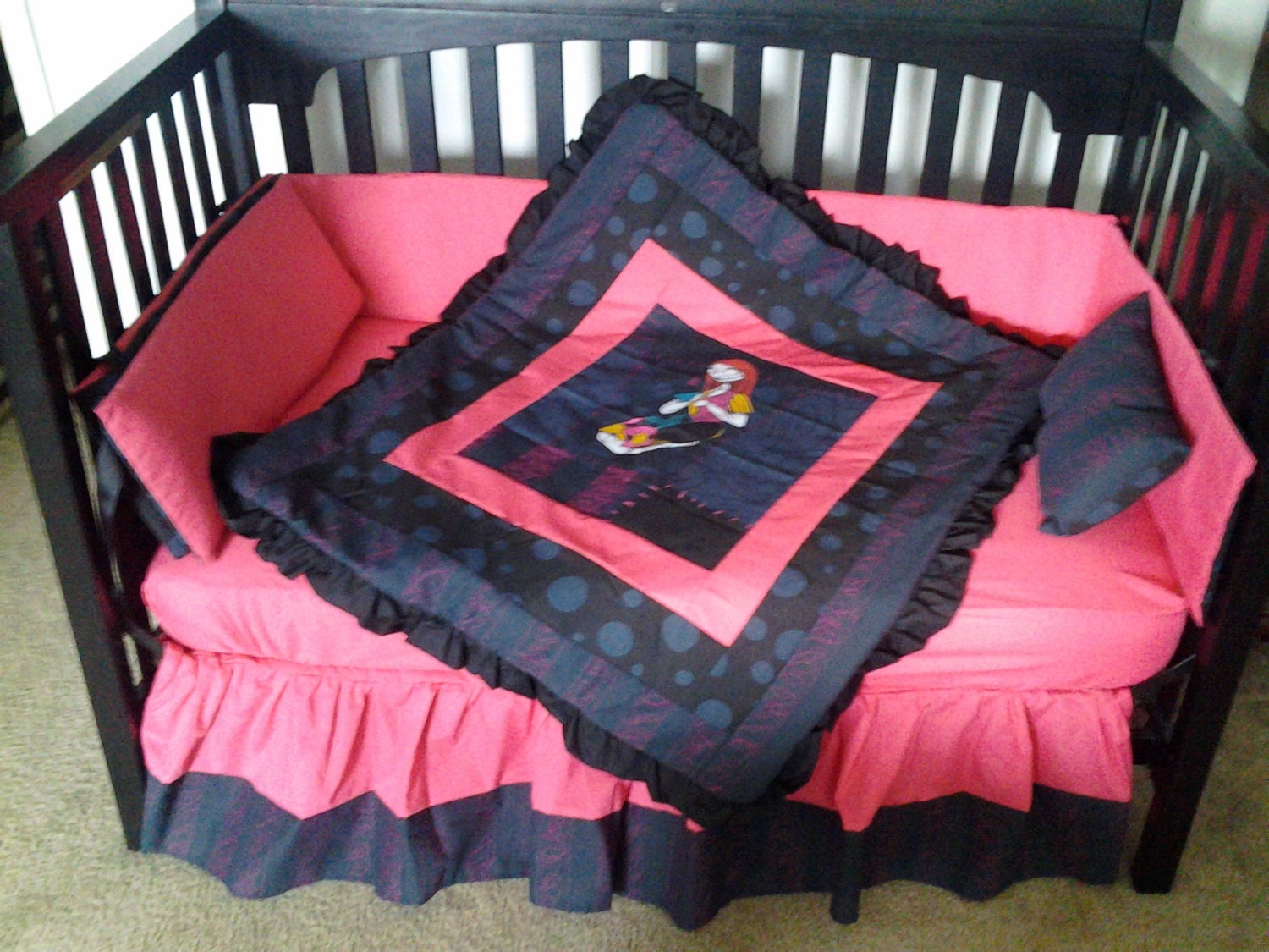 New 7 piece Nightmare Before Christmas SALLY baby Crib Bedding