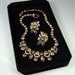 Vintage Necklace Earrings Eisenberg Ice Citrine Smoke Rhinestone Jewelry