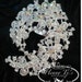 Amazing Large Curved Flower Brooch Vintage style Silver Plated rhinestones and crystals Brooch, bridal cake, Bridal Sash, Victorian Style