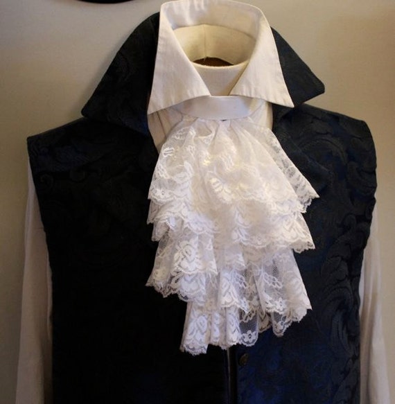 jabot ascot fancy cravat necktie steampunk jabots ruffled abbigliamento elegantascot