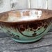 Crop Circle ceramic stoneware bowl thrown on the potter's wheel - shabby chic pottery earthy rustic zen mint chocolate chip