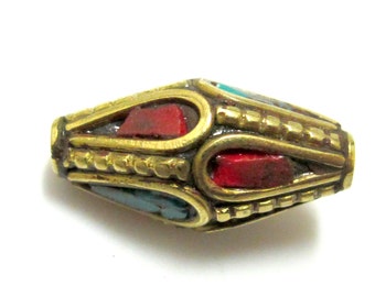 Beautiful Bicone shape Nepalese Beads - 1 bead - BD074