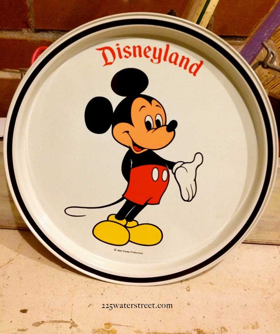 Vintage Mickey Mouse Disneyland Metal Serving Tray