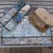 Smokey Blue Batiks Quilted Placemats Set of 4