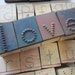 vintage rubber stamps - dotted alphabet - some letters missing