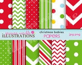 Christmas Babies Cute Digital Papers for Card Design, Scrapbooking, and Web Design Il_170x135