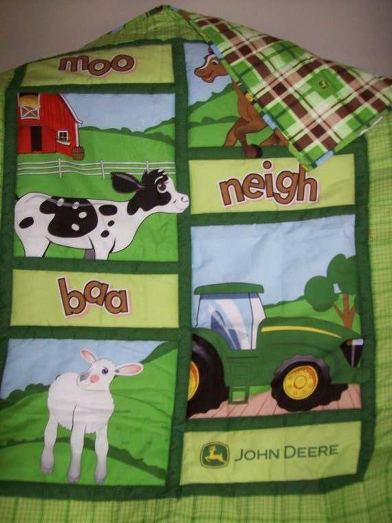 Items similar to John Deere baby quilt on Etsy