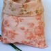 Reversible Cotton Drawstring Project Bag 10 x 13 Pink tone on tone roses