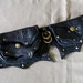 Black, Antique Brass Steampunk Leather Hip Belt Bag Utility Belt