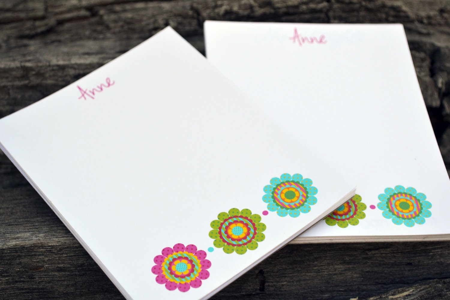 Personalized Notepads / Personalized Flower by itsybitsypaper