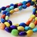 Multicolored Oval Gemstone Howlite Beads, Pillow Oval Beads, 16 Inch Strand 8mmx12mm, Small Beads for Jewelry Making
