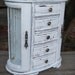 Shabby White Jewelry Box Etched glass