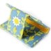 SALE 15% off - Corn Field Mini Wallet and Business Card Case - Knee High Fourth of July - Yellow Corn on Blue with shinny suns