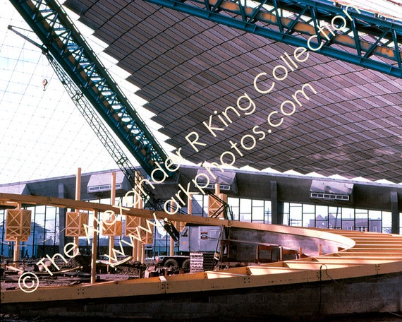 Vintage 1962 Key Arena Construction Seattle Worlds by arkphotos