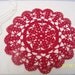 Crochet Red Lace Doily