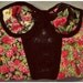 Floral/Black Lace Bustier/Bra-top