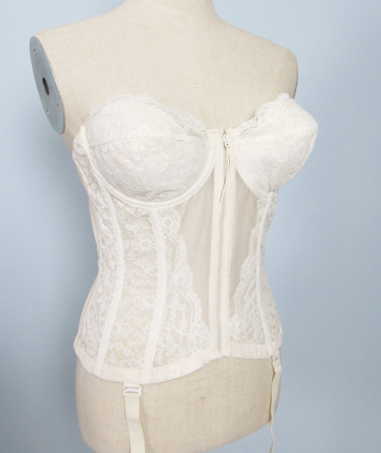 white lace bustier corset