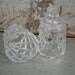 Clear Glass Votive Candle Cups Quilted Pattern Wall Sconce Vintage