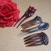 Vintage hair combs 4 hair accessories in various materials celluloid, horn