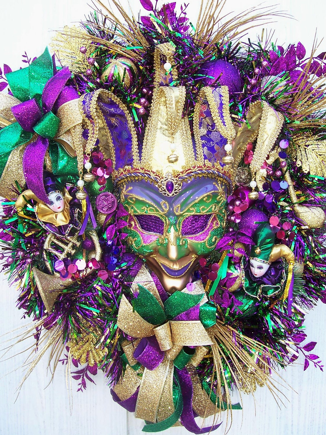Mardi Gras wreath Le Carnaval