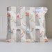 small wet bag. waterproof. organic cotton. woodland friends. squirrel. owl