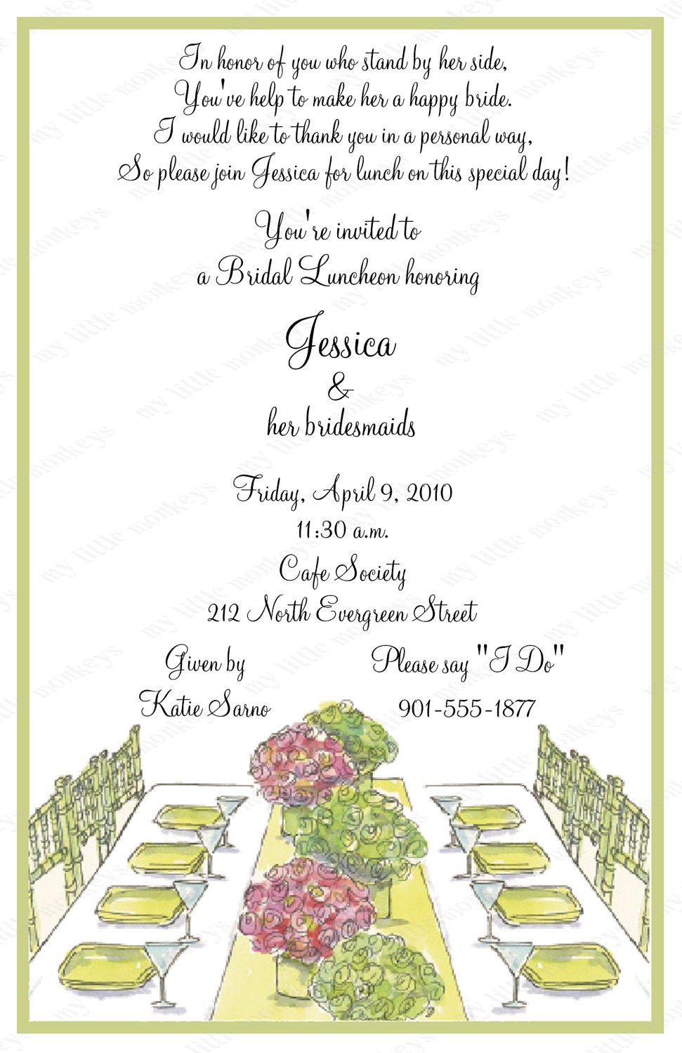 Bridal Luncheon Invitations 5