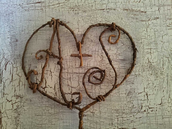 Monogram Wedding Cake Topper Rustic Natural Heart Autumn Monogram Wedding Cake Topper Rustic Natural Heart Autumn