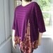 Reconstructed Tunic Shirt Top In Purple Grape Lagenlook Upcycled Plus size Up to 2X