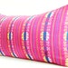 Long Bolster Pillow Pink Lumbar Pillow 12x22 Inch Bohemian Bedding Neon Pink Decorative Pillows Tribal Pillows Boho Pillows