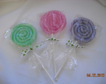 Items similar to Handmade Aloe Vera Lollipop Candy Land Soap in Pink ...