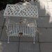 Vintage Metal Table Magazine Rack with Roses - Shabby Chic Cottage Flea Market at Retro Daisy Girl