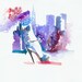 Original Watercolor, Fashion Illustration - Louboutin in New York