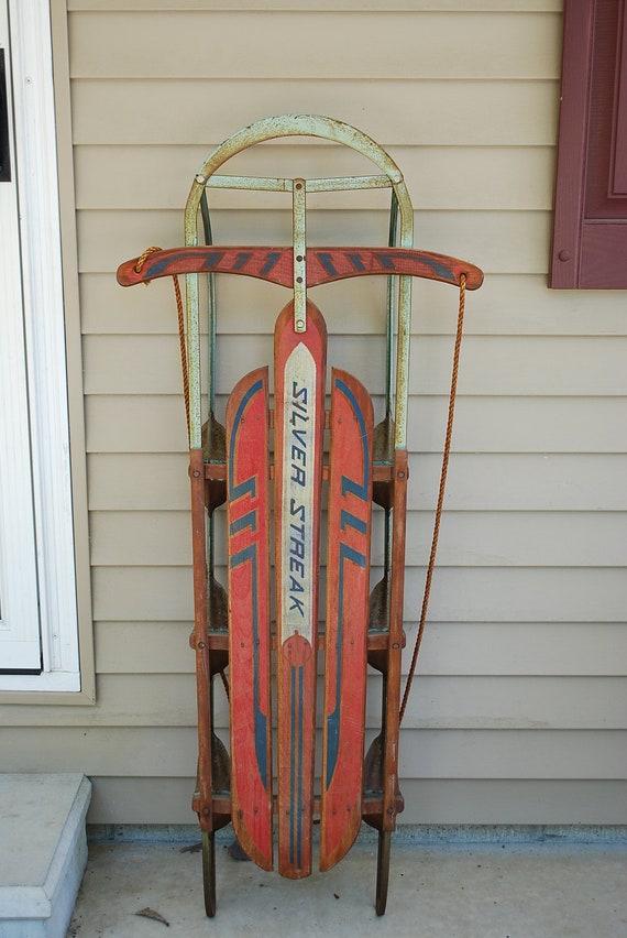 Vintage Silver Streak Two-Runner Sled by AGlimpseFromthePast