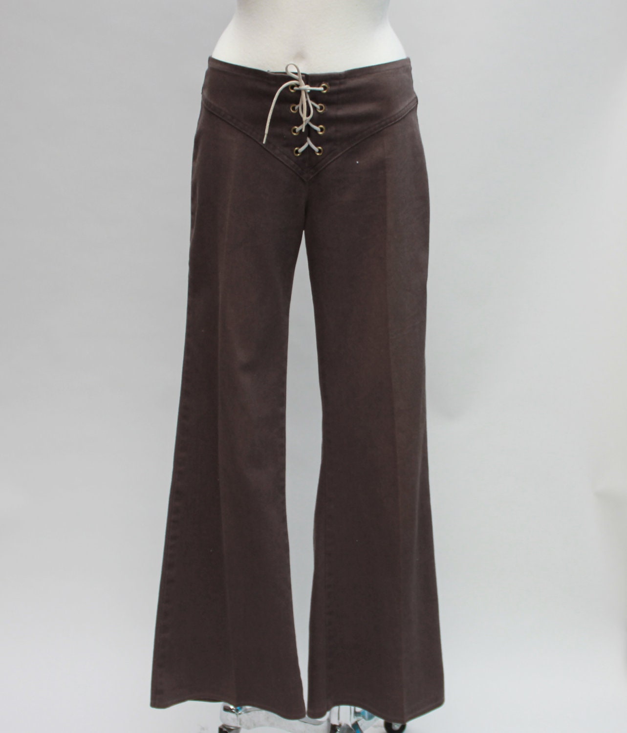 70s Vintage Women's Brown Bell Bottoms small