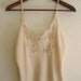 Vintage Christian Dior Lace Camisole Pink Peach Satin // Lingerie Top . Butterflies . Small Medium