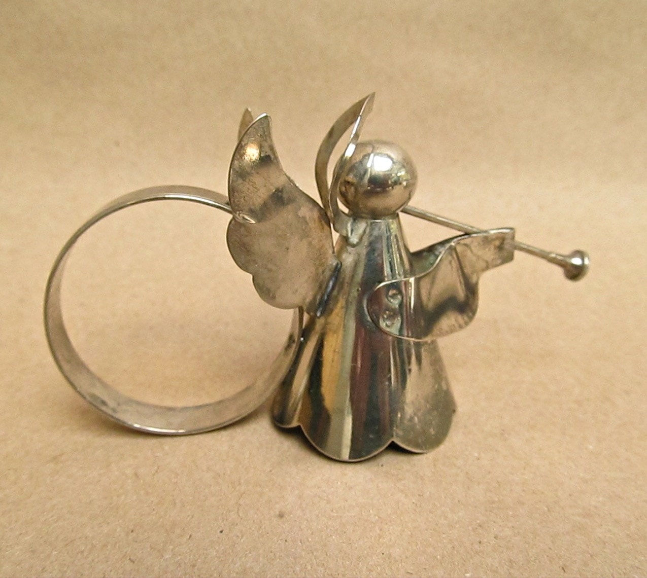 Four Silver Plated Angel Napkin Rings by YBINUCAROL on Etsy