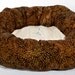 Small/Medium Donut Dog Bed Brown Batik