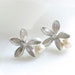 flower and pearl post earrings