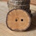 Lacy Beech wooden buttons handmade from a tree branch wood... ooak... 2 holes... 1 1/2 inches - set of 6