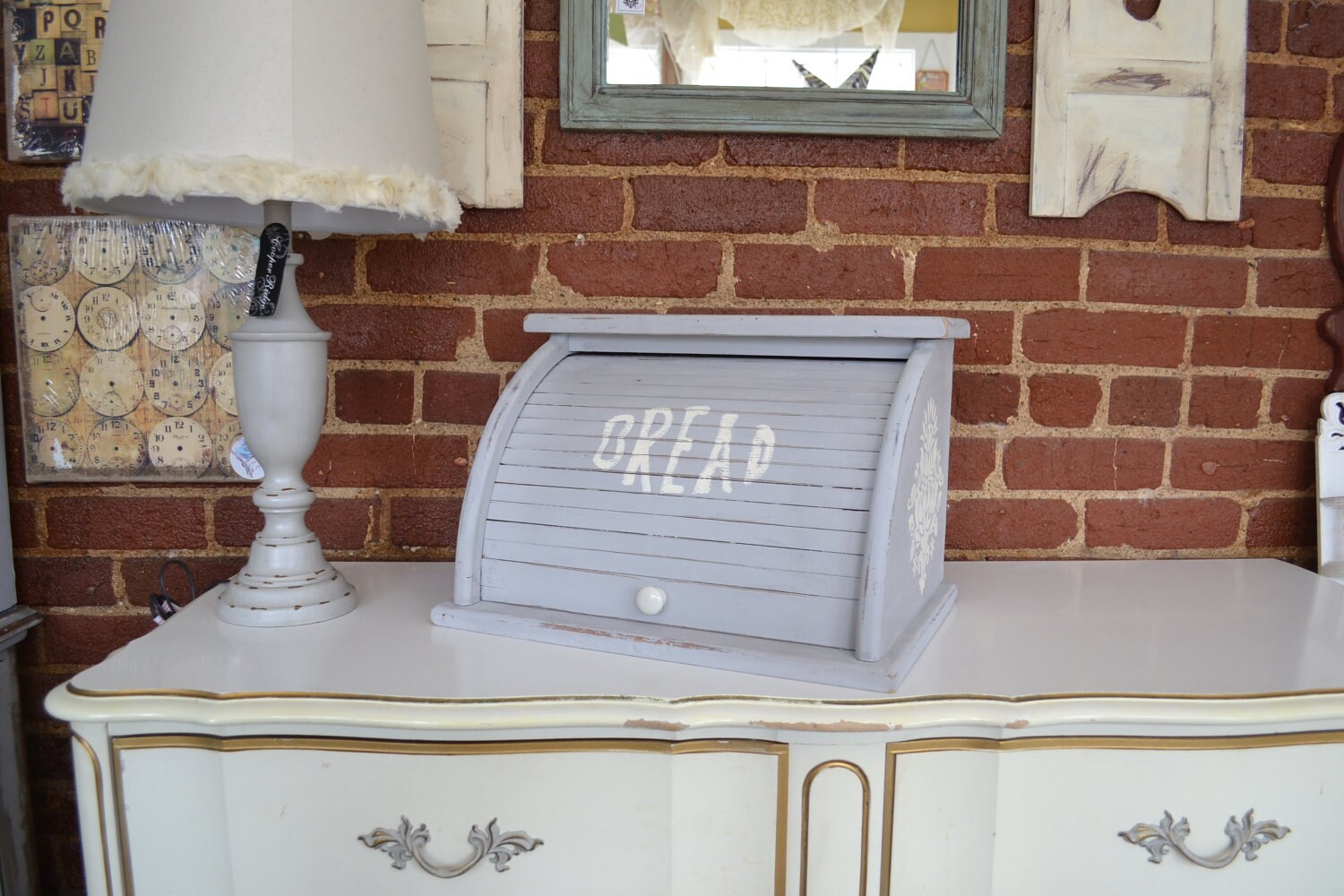 Vintage Wood Bread Box Hand Painted By Me by artbyjuliet on Etsy