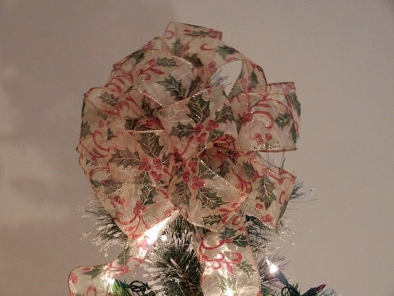items similar to large holly berry christmas tree topper items similar to large holly berry christmas tree topper