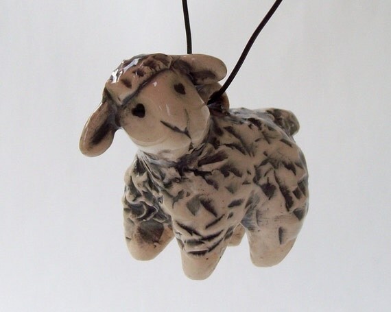 Sheep Ornament Handmade Ceramic Figurine